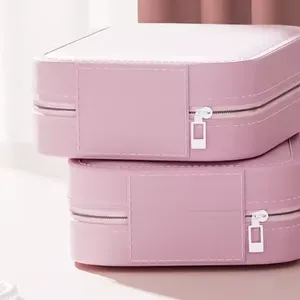 Portable LED Lighted Makeup Mirror With Multi-Functional Rechargeable Cosmetics Storage Case thumbnail-4