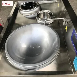 Large Wok Stir-frying Stove, Deru Kitchenware Commercial Induction Cooker, Multi-purpose Large Wok Stove for Canteens, Combination Stove for Large and Small Woks thumbnail-3