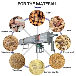 Continuous Nut Shell Chestnut Shell Carbonization Furnace Biomass Pistachio Shell Charcoal Making Equipment thumbnail-4