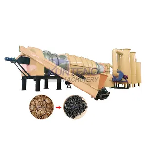 Screw Type Waste Wood Bamboo Biochar Making Machine Biomass Pyrolysis Machine EPC thumbnail-1