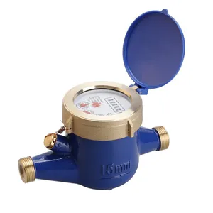 DN15 DN20 DN25 Multi-Jet Dry Dial Class B/C R160 Horizontal Water Meter Brass Body thumbnail-3