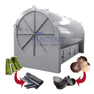 Smokeless Charcoal Furnace Wood Coconut Shell Palm Shell Horizontal Carbonization Furnace EPC thumbnail-1