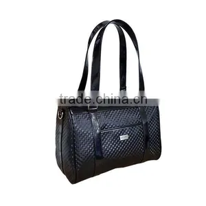Black Diamond PU Leather Ladies Fashion Handbag With Long Handle thumbnail-3