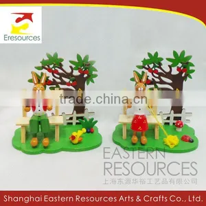 Newest Wooden Rabbit Easter Table Decoration thumbnail-1
