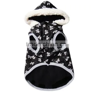Bow Print Winter Coat Lamb Fabrics Dog Pet Vest thumbnail-5