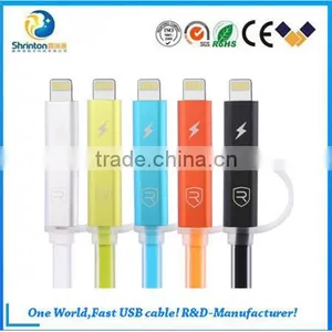 2015 High Quality Customized Colorful 8Pin Micro USB Cable With Led Light thumbnail-1