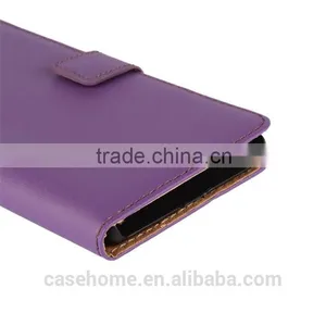 New Coming Fashion Design Beltloop Flip Magnetic Wallet Stand Leather Cases for Sony c5 Ultra , for Sony E5553 thumbnail-4