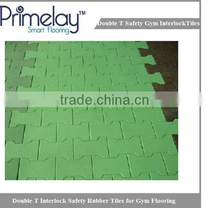Double T Safety Rubber Tiles thumbnail-1