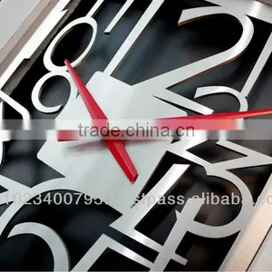 Unique Concrete Clock With Stainless Steel, Handmade Modern Wall Clock, Designer Clocks thumbnail-2