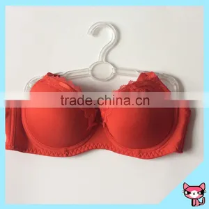 Comfortable Seamless Red Lace Bra thumbnail-1