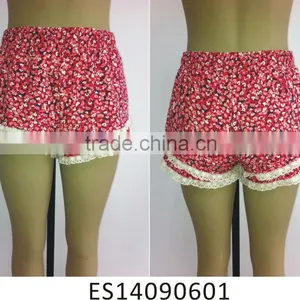 Ladies New Style Floral Printed With Lace Summer Hot Pant thumbnail-1