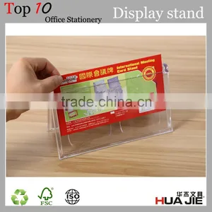 Office Stationery V Shape Transprent Acrylic Table Sign Holder thumbnail-1