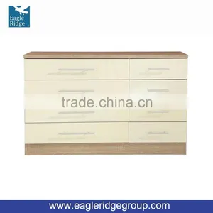 Home Use Wood Vienna Four Plus Four Drawer Chest Cabinet thumbnail-1