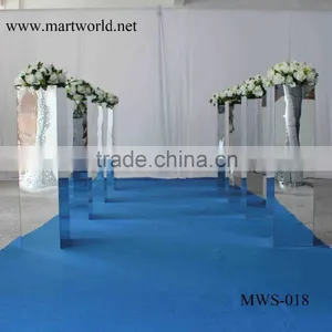 31 Inch Height Square Silver Mirror Pillar Party and Wedding Decoration Supplies in Guangzhou(MWS-018) thumbnail-2