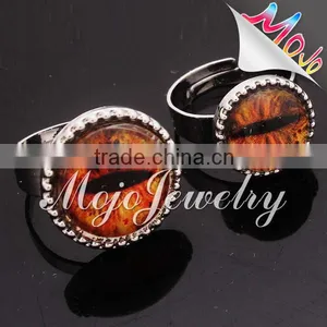 Glass Evil Eye Ring Popular Wholesale Festival Items for Halloween thumbnail-1