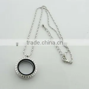 Wholesale Glass Floating Locket With Crystal thumbnail-1
