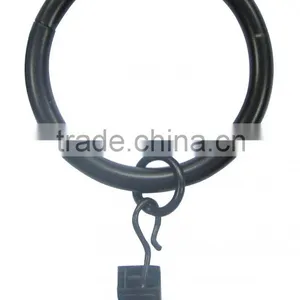 Curtain Accessory Heavy Gauge Metal Curtain Ring W/Small Ring And Clip for 25mm/28mm or 32mm Curtain Rod/Pole thumbnail-1