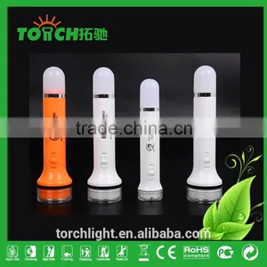 2016 New Disign Rechargeable LED Flashlight Torch Lighters With Charger Camping Light Plastic Torch Light thumbnail-6