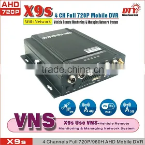 4 Channel Wifi 3G AHD 720P Mobile DVR With GPS for Bus Car Truck , MDVR With High Definition Camera,X9s thumbnail-1