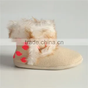Girls Comfortable Slipper Knit Boots thumbnail-2