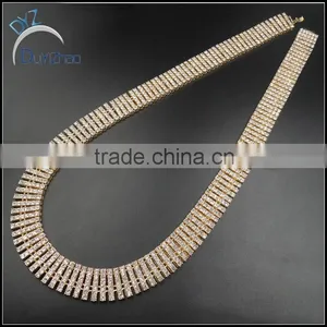 Hip Hop 6 Row Diamond Men's Heavy Bling Bling Diamond Necklace thumbnail-1