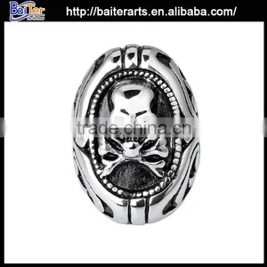 Antique Titanium 316L Stainless Steel Men Thumb Ring thumbnail-1