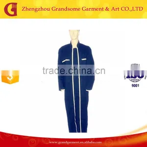 French Style Workwear Overalls With Tow Zippers , Customized Men's Coveralls From Chinese Supplier thumbnail-1