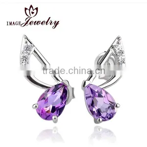 Wholesale 925 Sterling Silver CZ Bridal Earrings thumbnail-1