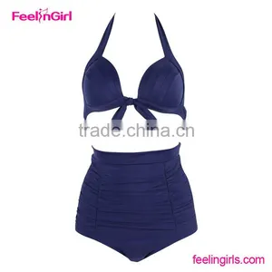 Dark Blue Girl Bikini Model Junior Swimsuit Model thumbnail-1