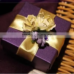 2015 Elegant Luxury Purple Paper Folding Candy Box for Wedding thumbnail-1
