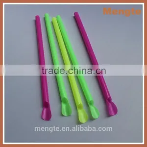 2014 Hot Sale Long Colorful Plasic Spoon Straw thumbnail-1