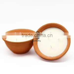 Long Burning Time Ceramic Bowl Scented Candles With 3 Wicks thumbnail-2