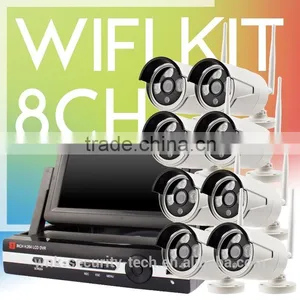 Vitevison 7inch LCD Monitor With Optional 1mp 1.3mp Wifi Camera H.264 8ch Wifi NVR Kit thumbnail-1