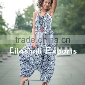 2772 Cotton Printed Mono Dress Jumpsuit Ladies Dresses Jaipur Manufacturer Exporter Indu Hindu Ropa Sarouel Vetement Lilashah thumbnail-1