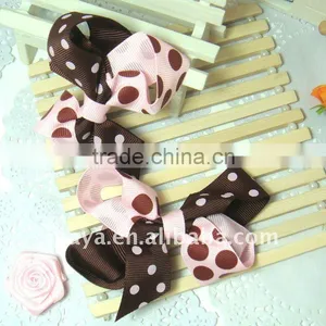 Khaki And Pink Hair Clip MY3-2 thumbnail-1
