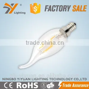 High Brightness 2w 4w 6w E27 Glass Filament Candle Bulbs With 2 Years Warranty Filament Led Bulb E27 thumbnail-1