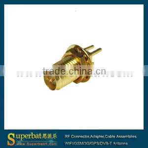 RP-SMA End Launch Jack(male Pin) Bulkhead PCB Mount thumbnail-1