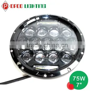 For Jeep With Day Time Running Light 75w 7" Led Headlight thumbnail-3
