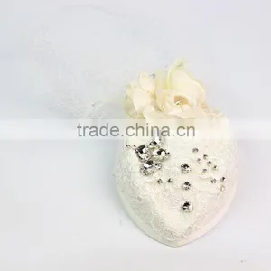 Mini Hat Fascinator Rhinestone Hair Clip Wedding Hats Fascinators Bridal Hair Acessories thumbnail-1