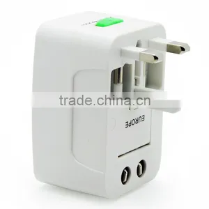 High Quality Universal International Plug Adapter 2 USB Port World Travel AC Power Charger Adaptor thumbnail-3