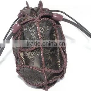 Antique Color Leather Bag Vintage Totally Handmade Crafts Top Quality Factory Price thumbnail-4