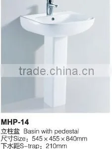 Hand Wash Basin Price Bathroom Ceramic Pedestal Basin thumbnail-1
