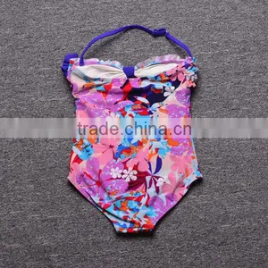 Stock 4T-14T Sweet Girl's One Piece Swimsuit Kids Models Kid Swimwear thumbnail-2