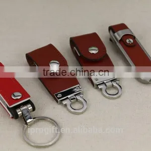Factory Wholesale Wedding Promotional Gift Customized Corlor Logo Leather USB Flash Drive 8GB thumbnail-1