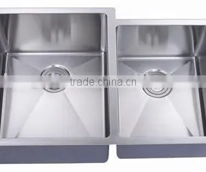 Undercounter Stainless Steel Double Bowl Kitchen Sink thumbnail-1