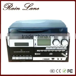 Rain Lane 6-in-1 Electric Turntable Fm Radio Cassette Record Player thumbnail-1