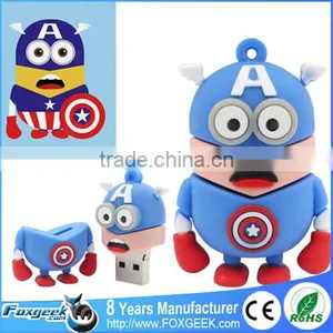 High Quality Popular Cartoon Super Heroes Series Usb Flash Drive Custom Pendrive,Wholesale Full Capacity Minions Memory Stick thumbnail-1