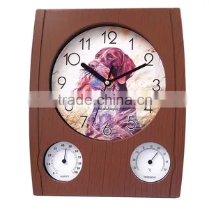 Dog Sounds Clock Weather Station Wall Clock With Temperature YZ-8961 thumbnail-1