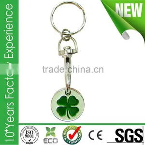 Promotion Metal Enamel Logo Token Coin Shopping Trolley Iron Coin Keychain thumbnail-1