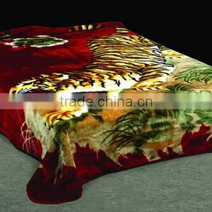 100% Polyester Wholesale Thermal Protection Container Home Muslin China Supplier Animal Print Blanket thumbnail-2